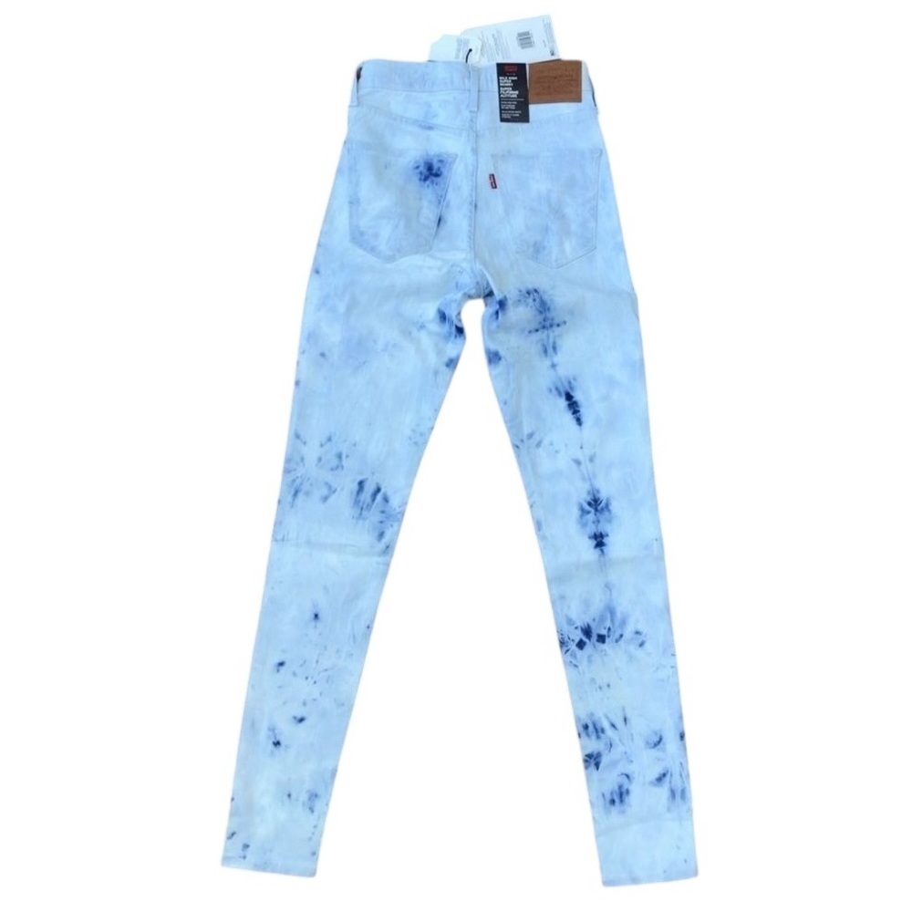 LEVI’S acid wash jeans mile stretch high super skinny high rise toe dye waist 26